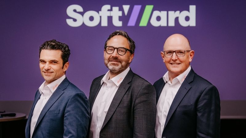 Die Geschäftsführung der neu gegründeten SoftWard GmbH besteht aus CFO Abraham Garcia Martinez, CEO Francesco De Lauso sowie CIO und Geschäftsführer Guido Söffker (v.l.).(Bild: Cargo Trans Logistik AG)