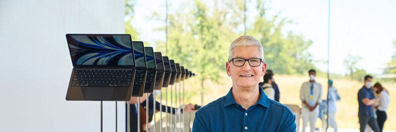 Apple-Chef Tim Cook hat auf der Entwicklerkonferenz das neue Macbook Air präsentiert.