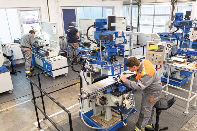 15 Knuth-Maschinen sind in der neuen Ausbildungswerkstatt bei thyssenkrupp MillServices & Systems GmbH (tkMSS) im Einsatz. (Bild: Knuth Werkzeugmaschinen)