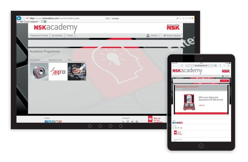 Das neue Tutorial der NSK academy zur Laserausrichtung von Wellenantrieben ist online. (NSK)