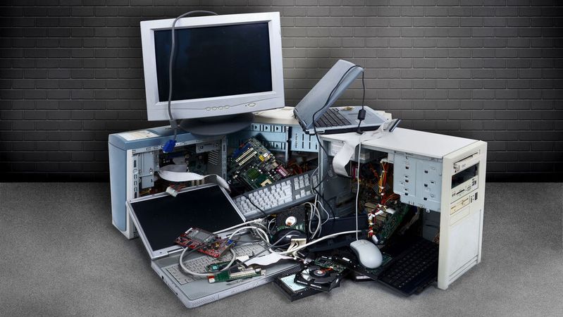 Der Großteil des Elektroschrotts landet immer noch ungenutzt auf Deponien, obwohl Seltene Erden eine wichtige Rohstoffquelle sind.(Bild:  mekcar - stock.adobe.com)