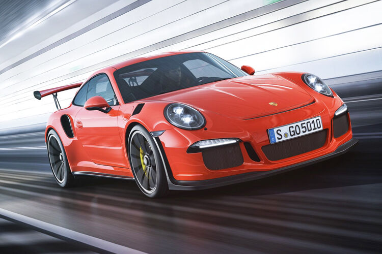 Neues Spielzeug für die Fangemeinde: Der Porsche 911 GT3 RS, der im Frühjahr begehrtes Fotoobjekt auf dem Genfer Autosalon war, kommt nun auf die Straße. (Foto: Porsche)