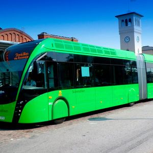 Van Hool bietet den Exqui-City-Linienbus auch mit CNG-Hybrid-Antrieb an.(Bild:  Van Hool)