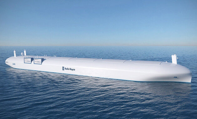 Entwurf eines autonomen Frachtschiffes von Rolls-Royce Marine (Rolls-Royce Marine)