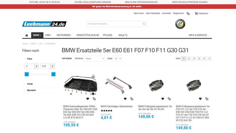 Das Unternehmen betreibt seit 2010 aber auch einen Onlineshop für BMW- und Mini-Teile und verkauft an Kunden in ganz Deutschland und darüber hinaus. (Bild: Wehner/»kfz-betrieb«)