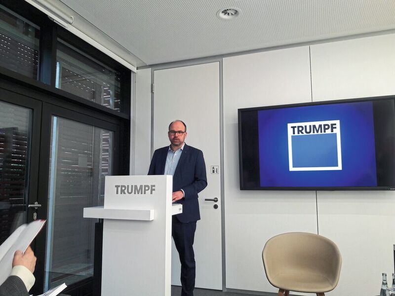 Trumpf-Geschäftsführer Forschung & Entwicklung Thomas Schneider: „Künstliche Intelligenz ist kein Job-Killer, sonder ein weiterer konsequenter Schritt, um die Wettbewerbsfähigkeit Deutschlands und den Wohlstand hier abzusichern.“ (Finus/VCG)