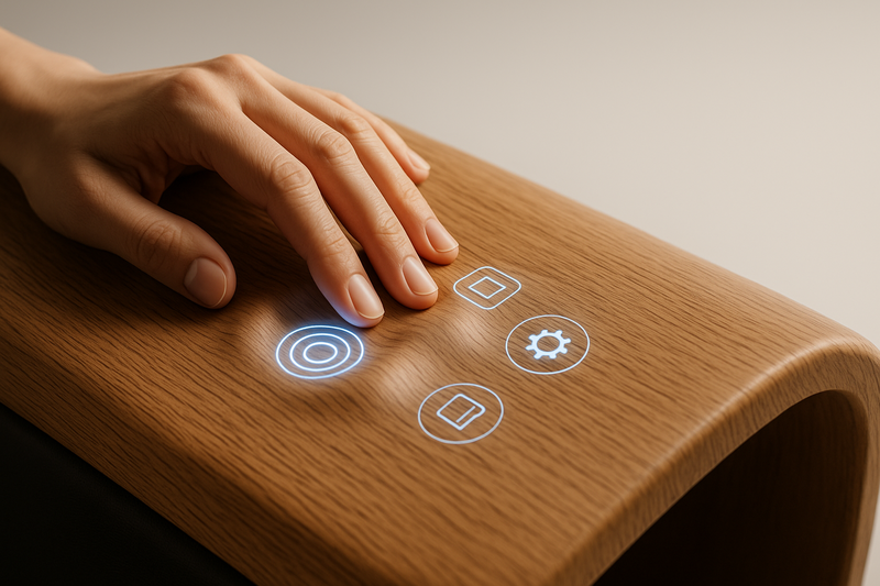 Wood in cars not only looks high-quality—in the future, it could also respond to touch.(Source:  Patrick Reichel)