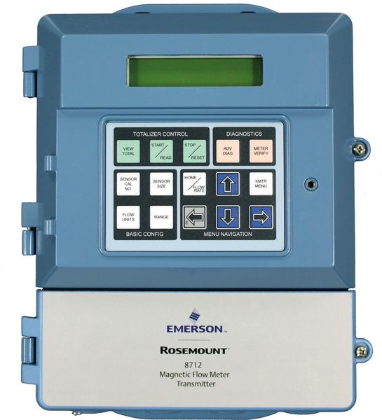 Emerson has introduced the Rosemount 8712EM Wall Mount Magnetic Flow Meter Transmitter with additional protocols, powerful diagnostic capabilities and usability features.  (Emerson)