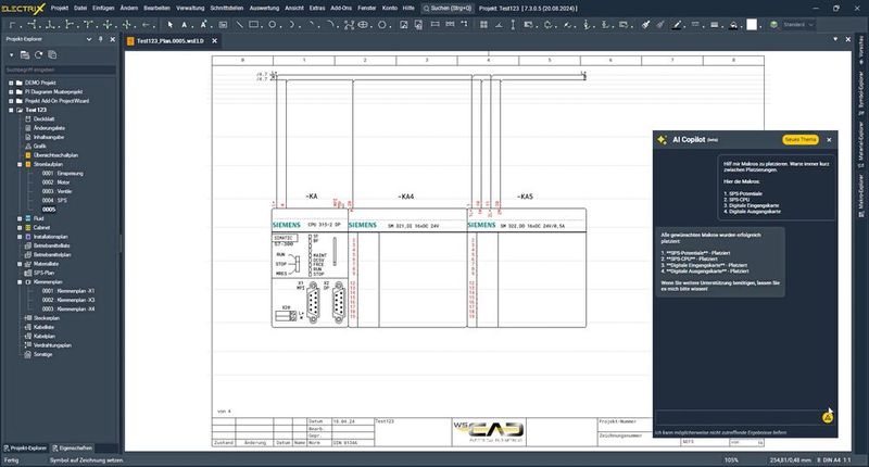 A single click, a simple entry – and the software responds to voice or text commands, checks designs, corrects errors, and adapts individually to the user's needs. (Image:WS-CAD)