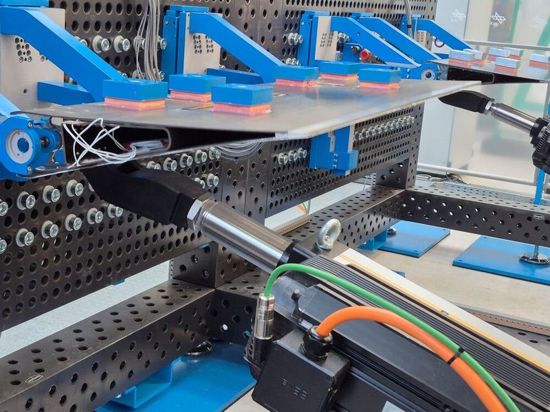 Luftlasten werden durch das Lasteinleitungssystem am Prüfstand auf die installierten Flugsteuerungsaktoren und Steuerflächen aufgebracht. (Bild: Stefanie Eckardt)