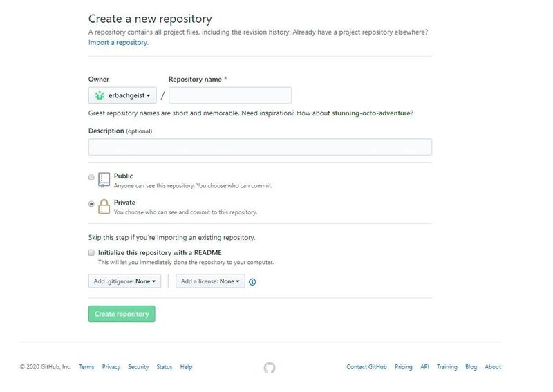 Auf GitHub lassen sich Repositories erstellen, die wiederum mit Git und den Offline-Git-Clients genutzt werden können. (Joos / GitHub)