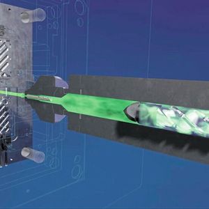 Beim MuCell-Verfahren werden durch das Einbringen von Treibmittel in die Kunststoffschmelze mikrozellulare Strukturen gebildet, die das Bauteil leichter und formstabiler machen.(Bild:  Pöppelmann)