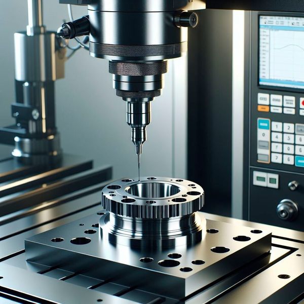 Wenn es bei der Metallbearbeitung um die Forschung geht, so kümmern sich Experten des WZL der RWTH Aachen derzeit darum, aus Werkzeugmaschinen brauchbare Koordinatenmesssysteme zu machen, deren Messwerten man auch trauen kann. (Bild: KI-generiert / WZL)