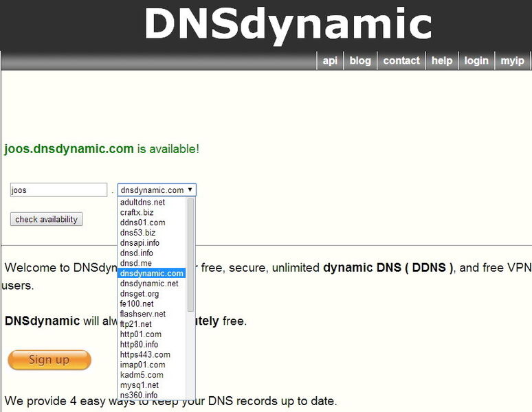 Abbildung 1: DNSDynamic ist kompliziert in der Einrichtung, aber dafür ein stabiler und zuverlässiger Dienst. (Bild: Joos)