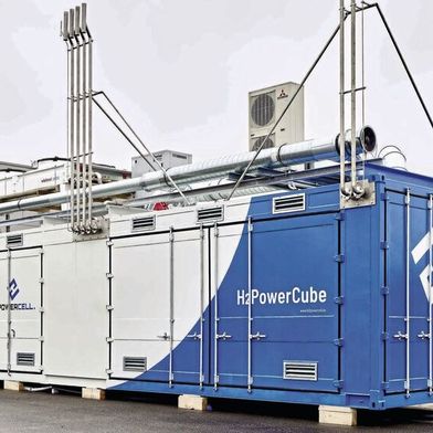 Im H2Powercube vernetzt Steuerungstechnik von Beckhoff die Brennstoffzelle mit den Elektrolyseuren und Batteriespeichern zu einem flexiblen Gesamtsystem. (Bild: Beckhoff Automation)