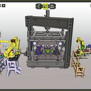 Der digitale Zwilling einer Fertigungszelle, erstellt mit der Software Fastsuite Edition 2.