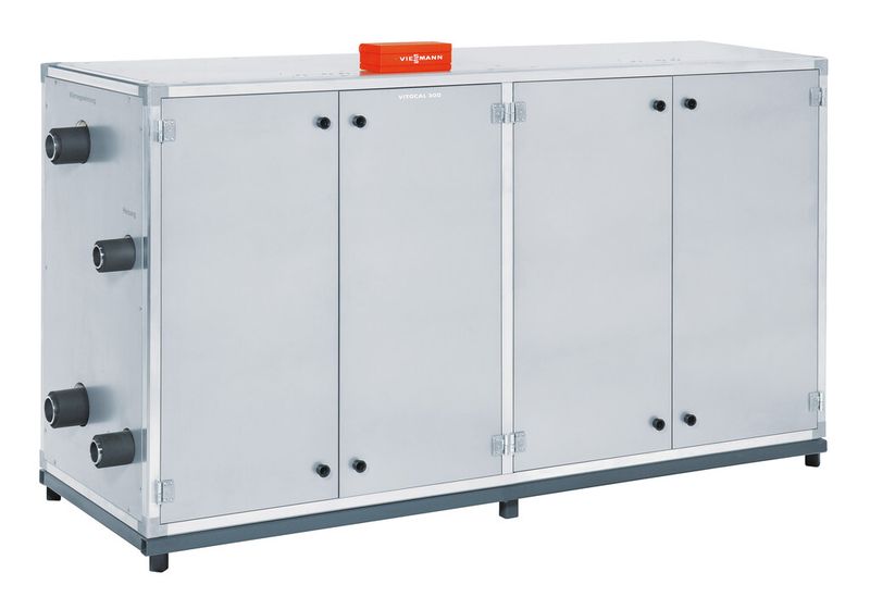 Die neue Vitocal 300-W Pro von Viessmann ist eine Serien-Wärmepumpe mit Leistungen bis 290 kW, kaskadierbar bis 1,45 Megawatt. (Bild: Viessmann)