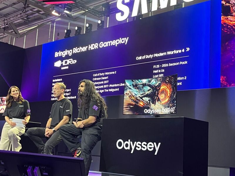 Ein wichtiges Thema bei der Vorstellung der neuen Monitore war HDR10+-Gaming. Eine Partnerschaft von Samsung mit Activision Blizzard soll dafür sorgen, dass die AAA-Titel des Spieleherstellers so dargestellt werden, wie es von den Entwicklern beabsichtigt war. (Bild: Vogel IT-Medien)