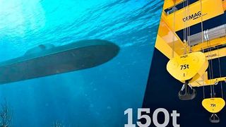 Thyssenkrupp Marine Systems gibt Demag den Auftrag zur Lieferung von 14 Prozesskranen, die den Bau von sechs U-Booten unterstützen sollen. Mehr Details im nebenstehenden Artikel. (Demag)