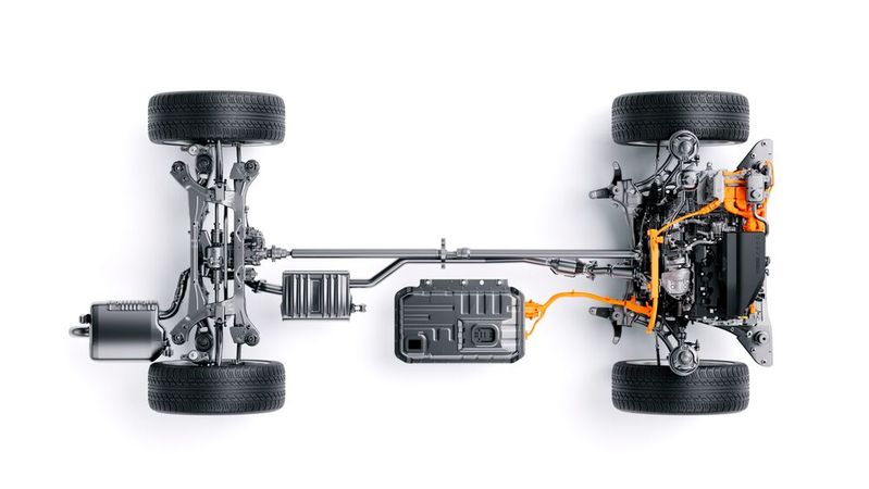  Das neue Hybridsystem von Hyundai Motor Groupp kombiniert eine eroße Batterie und bis zu vier Motoren.(Bild:  Hyundar Motor Group)