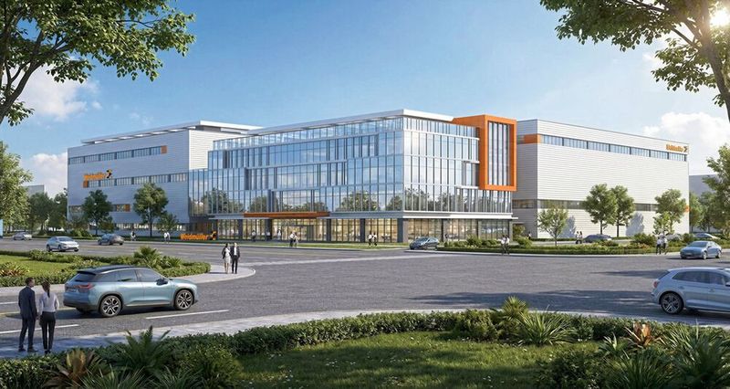 Rendering der neuen Zentrale: Auf 40.000 Quadradmeter soll am Standort Suzhou die Fertigungskapazität verdreifacht werden. (Bild: Weidmüller)
