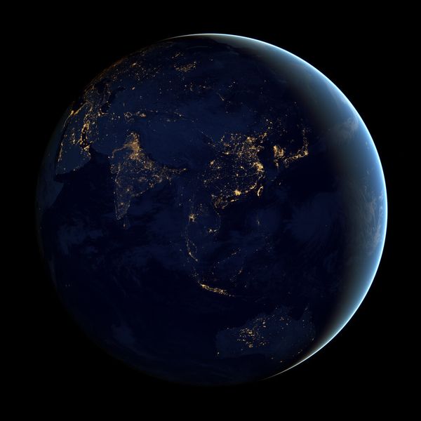 Black Marble Bild von Asien (NASA)