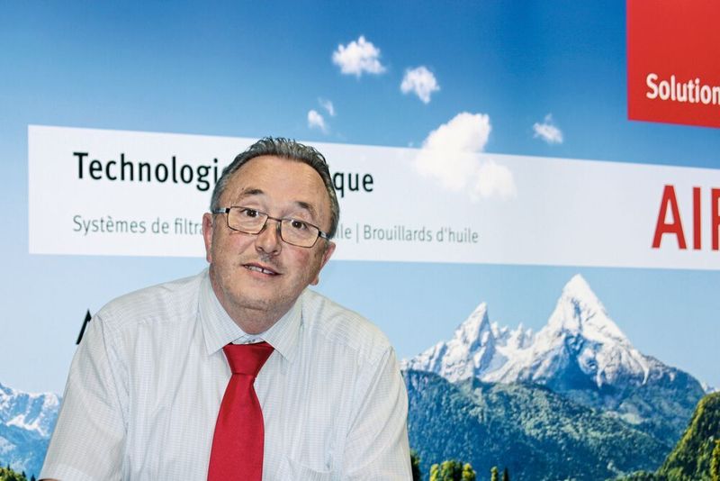 Airfina-Geschäftsführer Gustav Fricker auf der EPHJ in Genf. (Helfina)