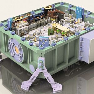 Robust laser technology for environmental satellites. The Lidar system for the Merlin mission includes all components from the pump laser to frequency conversion in an especially compact and space-ready design.(Image: Fraunhofer ILT)