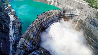 Auch die Volksrepublik China setzt auf Wasserkraftwerke, um den steigenden Energieverbrauch des Landes klimafreundlich zu decken. Eines davon ist das Wasserkraftwerk Wudongde, dem siebtgrößen seiner Art weltweit. (Bild: Jumo)