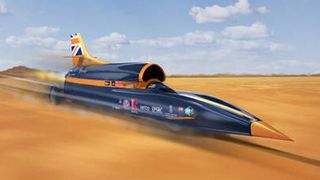 Mit ihrem Bloodhound-Projekt will das britische Forscher-Team nicht nur den Geschwindigkeitsweltrekord brechen, sondern auch die junge Generation für technische Berufe begeistern (Credit: Curventa/Siemens)