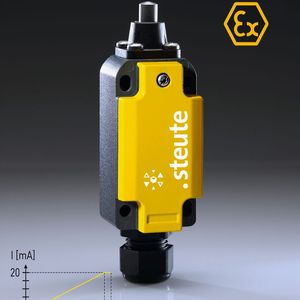 Der neue Extreme-Positionsschalter HS 98 stellt ein analoges Signal bereit – auch in explosionsgefährdeten Bereichen.(Bild:  Steute)