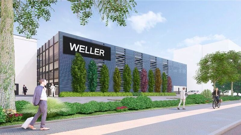 So soll das Parkhaus aussehen, wenn es fertig ist.(Bild:  Weller)