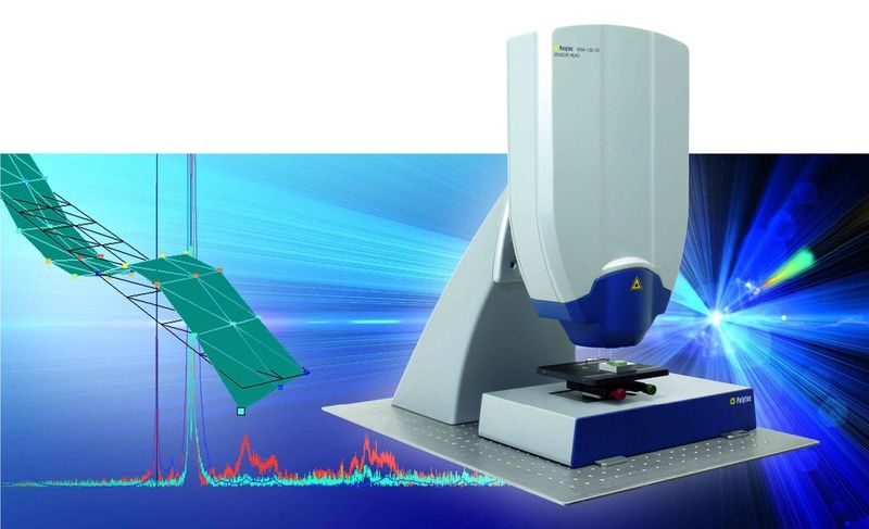 Das Polytec MSA-100-3D ermöglicht die optische Messung von dreidimensionalen Schwingungsparametern mikroskopischer Objekte in Echtzeit. (Bild: Polytec)