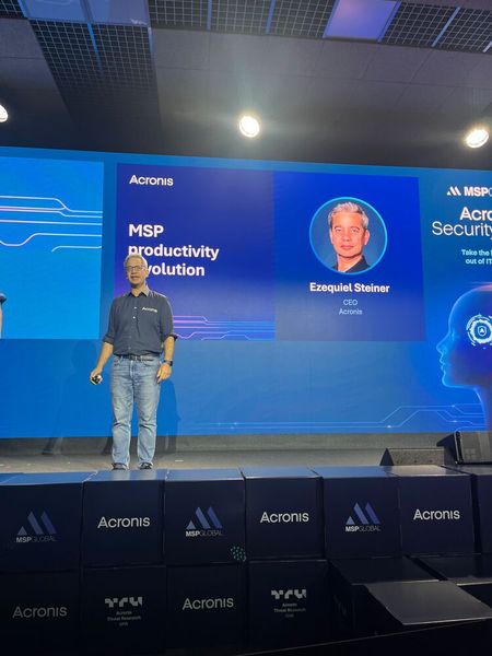 Ezequiel Steiner, CEO von Acronis, beschreibt die Vorteile von Hyper-Automation mit Hilfe von KI. (Bild: Vogel IT-Medien)