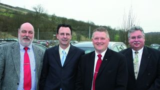 Die Entwickler von TCO (von li.): Rolf Mühlbichler (Audacon), Dieter Fess (Bähr & Fess), Nick Margetts und Dr. Axel Dietrich (beide Jato). (Archiv: Vogel Business Media)