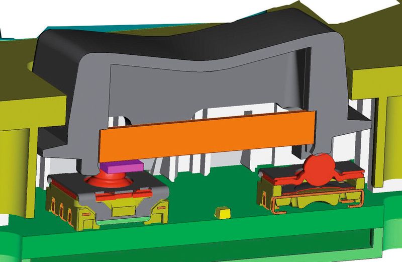 Für präzise Bauteile, wie den kleinen Taster Micon5 (im Bild), ist eine zuverlässige Frässoftware nötig, um hochwertige Graphitelektroden herzustellen. (Bild: Mecadat)