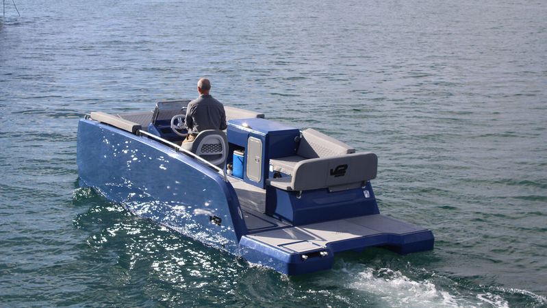 Der 6 Meter lange, monolithische Katamaran ist erste funktionsfähige addtiv gefertigte für freie Gewässer.(Bild:  Caracol)