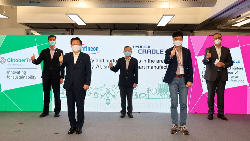 Verantwortliche von Infineon und Hyundai gaben den Startschuss zur Zusammenarbeit.