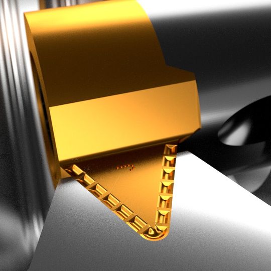 One of the highlights at Metal Show & TIB: laser-produced chip-form geometries optimize chip guidance and chip breaking, even in complex geometries and difficult-to-machine materials.(Source:  Simtek)