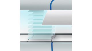 Kaskadierbares Wandlermodul: Sender und Empfänger übereinander angeordnet. (Bild: Microsonic)