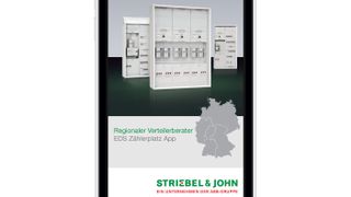 Die EDS Zählerplatz-App ermittelt per GPS Standortbestimmung die passenden Zählerschränke von Striebel & John im Versorgungsgebiet. (Striebel & John)