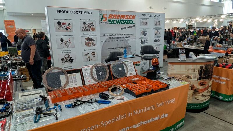 Aus dem fernen Nürnberg nach Bologna angereist: der Bremsenspezialist Bremsen-Schöbel. (Bild: Dominsky – VCG)