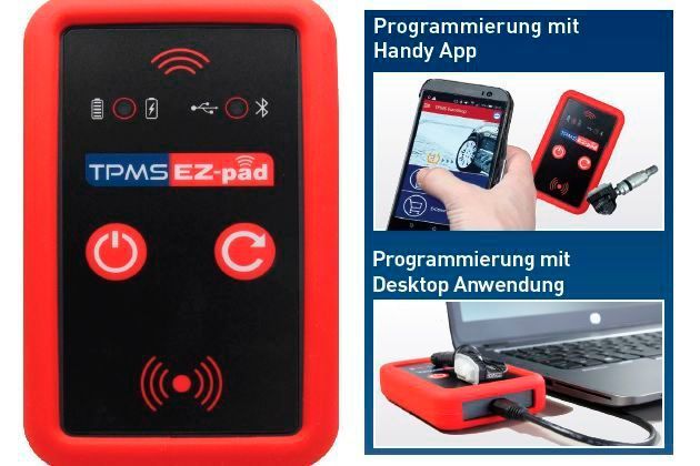 Speziell zur Reifen 2016 hatte Schrader ein Sonderangebot mitgebracht: Für 119 Euro gab des das TPMS EZ-Pad mit vier RDKS 2.0-EZ-Sensoren. Die Benutzung des EZ-Pads erfolgt zusammen mit der kostenlosen Schrader TPMS App. Kompatibel ist diese mit Android Smartphones sowie Tabletts als auch mit Desktop-PCs. (Schrader)
