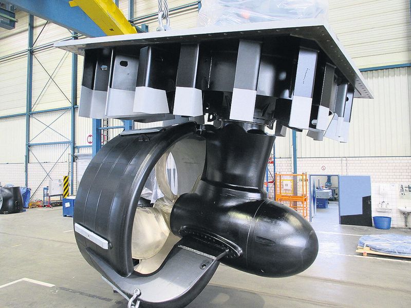 Das Unterwassergehäuse für einen Schiffsantrieb besteht aus besonders widerstandsfähiger Ni-Resist-Legierung. (Bild: Schonlau-Werke)