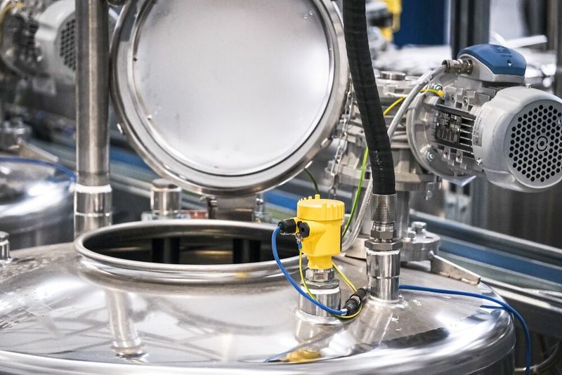 Füllstand- und Drucksensoren von VEGA überwachen kontinuierlich Volumen und Prozesssicherheit – auch bei großen Tintenmengen. (Bild: Vega)