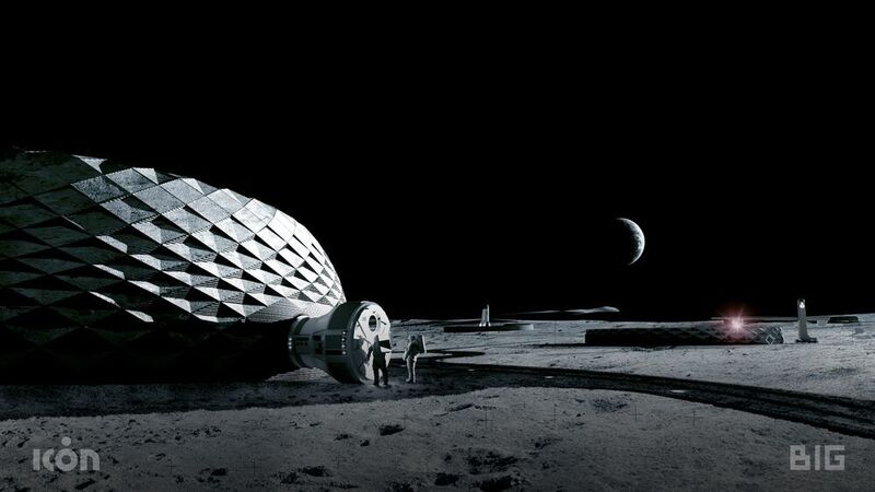 Hintergrund des Olympus-Projektes ist das NASA-Programm Artemis, bei dem die NASA eine dauerhafte Präsenz auf dem Mond errichten will.  (BIG - Bjarke Ingels Group)