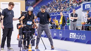 Nabtesco Precision Europe co-developed six electromechanical drives for the active exoskeleton of the RISE student project at TU Berlin. (Image:Mathis Bernhard, Rise, ETH Zurich / Cybathlon)