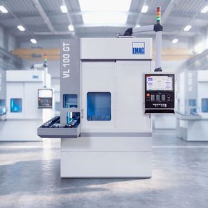 Whether for turning or grinding operations – the VL 100 GT offers the flexibility to utilize virtually all machining technologies. (Source:  Emag)