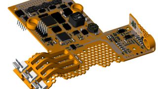 Demonstrator mit den Möglichkeiten additiver Fertigungsverfahren am Beispiel einer elektronischen Baugruppe. Der FED hat fünf Klassen der Elektronikintegration mit additiven Fertigungsverfahren definiert. (Bild: FED)
