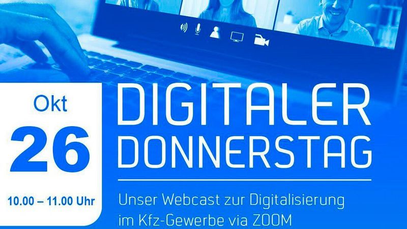Der nächste „Digitale Donnerstag“, 26. Oktober, 10 Uhr, beschäftigt sich mit dem Einsatz künstlicher Intelligenz im Autohaus.(Bild:  Kfz-Gewerbe BW)